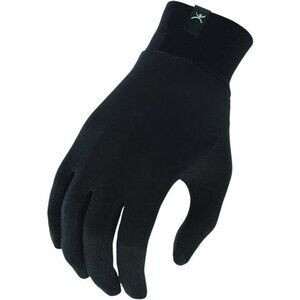 Mens Womens Black Glove Liner Thermal Warm Lightweight Winter Gloves Medium